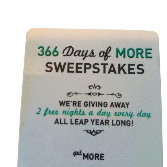 Hilton Honors Embassy Suites 366 Days of More Sweepstakes Room Key Card 2012 - Picture 2 of 5